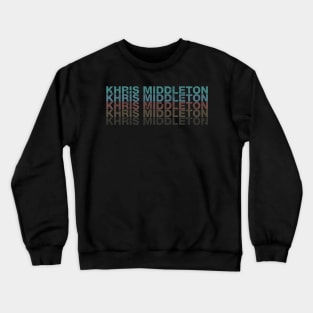 Vintage Proud Name Khris Sports Birthday Retro Crewneck Sweatshirt